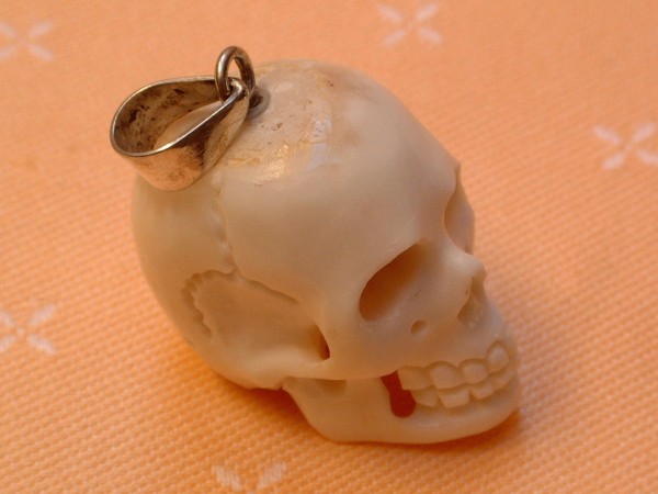 Gothic Skull Totenkopf Schädel - Büffelknochen - Oese